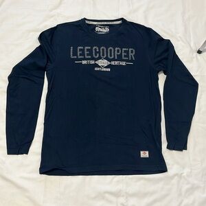 Lee cooper long sleeve cotton t shirt good condition dark blue color Size large